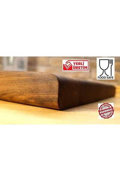 F&S WoodArt Natural Wood Walnut Color Small Size 30 X 20 Cm Cutting Serving Meat Bread Vegetable Chopping Board