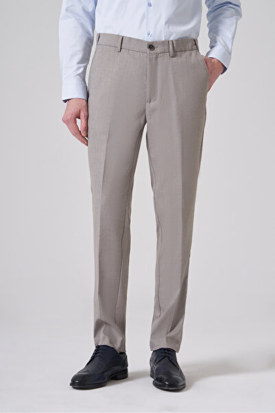 Morven Men's Beige Trend Dynamic Fit Pants