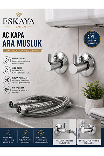 ESHOME Toilet Bidet Set with 2-Piece Lever Bidet Faucet Set with Flexible Hose