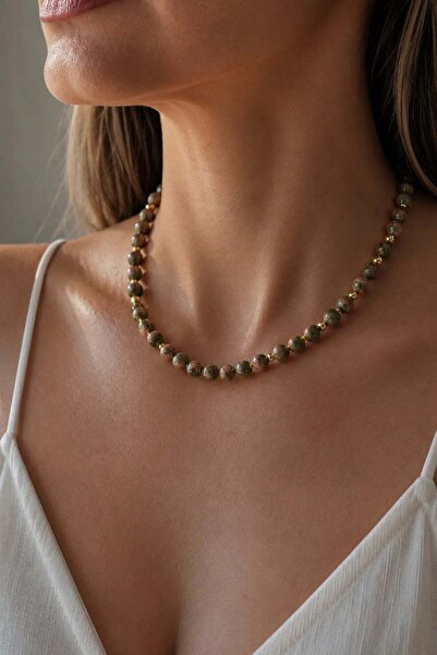 Orenda Design Unakite Natural Stone Necklace |   Balance and Emotional Healin...