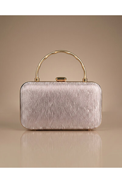 LYRA Bags & Accessories Lyra Vague Powder Pink Gold Metal Detailed Women's Po...
