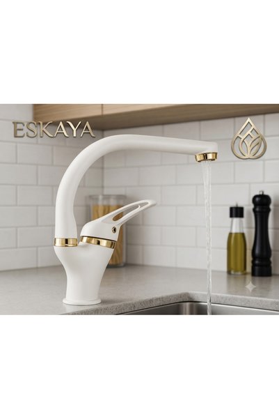 eskaya صنبور حوض الحمام من الذهب الأبيض من ESHOME