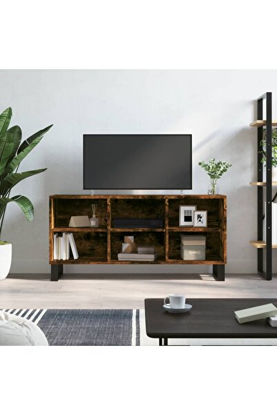 Concept Comodă TV, stejar fumuriu, 103,5x30x50 cm, lemn compozit