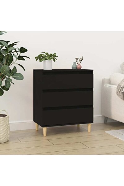 Concept Servantă, negru, 60x35x70 cm, lemn prelucrat