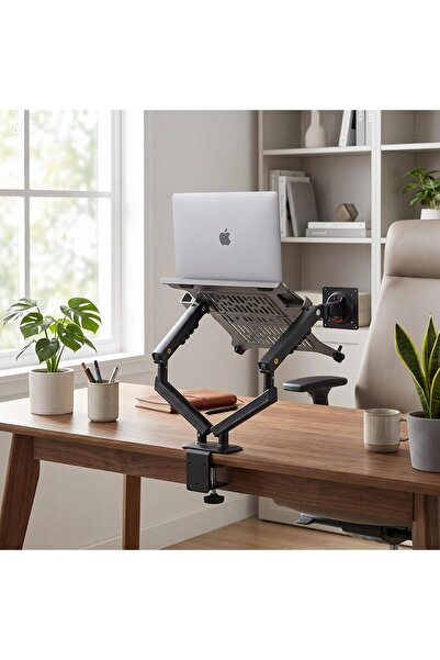 Daytona North Bayou Nb Amortisörlü 17"-27" Monitör Tutucu Ve 10"-17" Laptop Standı Yeni Tasarım A5CL-FP2