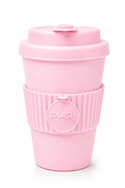 SPLASH Açık Pembe 350 ml Termos Mug Akıtmaz Kapak Çay Kahve Bardağı Özel Kutulu