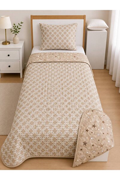 Sudemhome Single Quilted Reversible Bedspread Set for Young People and Childr...