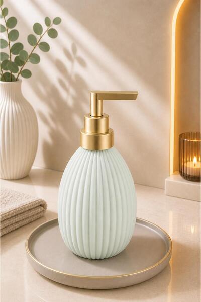 NEWNOW Δοχείο υγρού σαπουνιού Soft Gold με χρυσή κεφαλή, Διακοσμητικό δοχείο ...