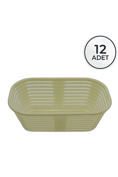 dinckitchen Oval Bread Dough Proofing Basket 12 Pieces Oval 22X13,5X8 12 Pieces