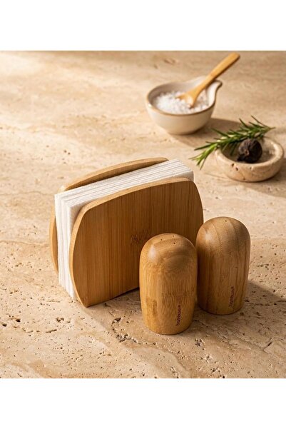 Bambum Lola Piparo - Napkin Holder - Salt and Pepper Shaker Set 3 Pieces