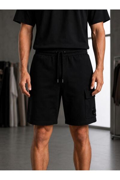 HZR wear Erkek Pamuklu Cepli Regular Fit Beli Bağcıklı Şort