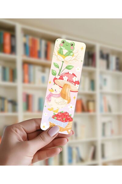 Flurina Studio Çift Taraflı Kitap Ayracı No:037 - Mushroom Pond