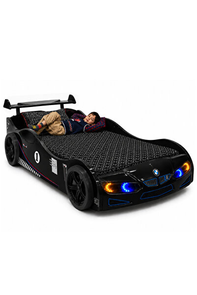 inegoldeneve Arabalı Yatak, BMW Rüzgarlıklı Ledli Arabalı Yatak - GT3