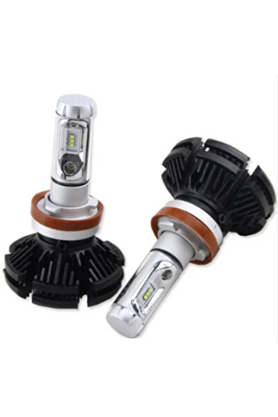 Ruan Set 2 becuri LED auto X3 H4 cu doua faze putere 50W 6000 lumeni temperat...