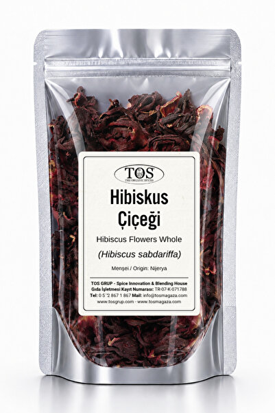 TOS The Organic Spices Hibiskus Çiçeği 100 gr (1. KALİTE) Hibiscus Sabdariffa...