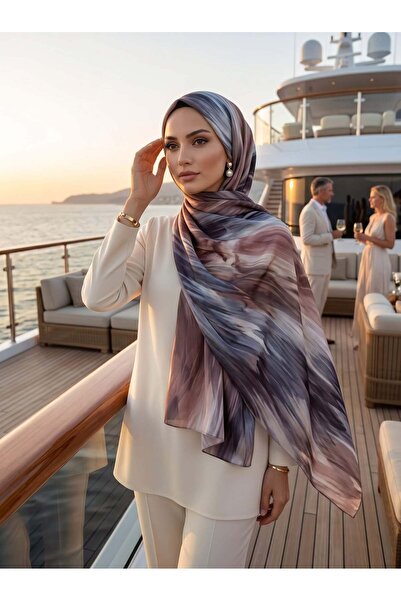 Vissona %100 Saf İpek Şal İnce Saten Vual Dokuma Fresh 90x210 Şal