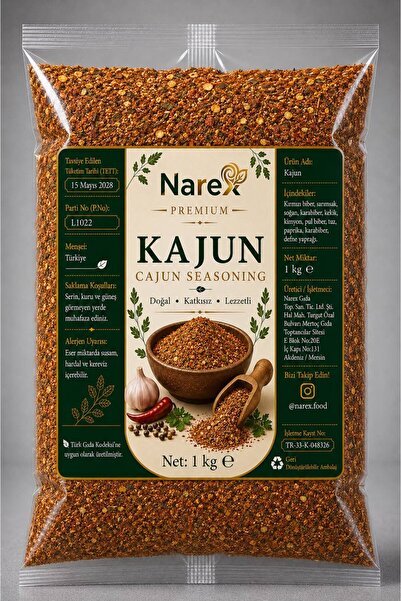 NAREX Kajun Baharatı 1 Kg Doğal Premium Kalite
