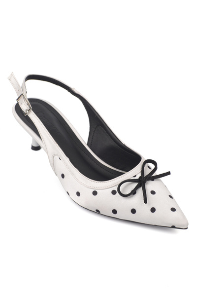 Capone Outfitters Valencia Pointed Toe Open Back Mid-Heeled Women's Shoes