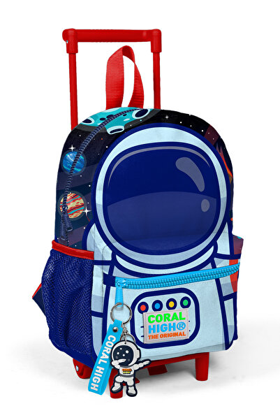 Coral High Rucsac pentru copii Sax Blue cu model astronaut, cu două compartim...
