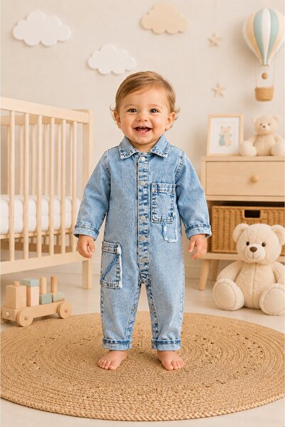 Generic Brand Baby Shirt Collar Denim Overalls Th25Ave197