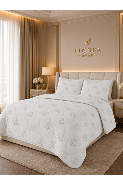 Linnda Home %100 Merinos Yün Çift Kişilik Yorgan – Dört Mevsim, Terletmeyen D...