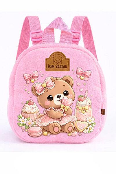KidHug [İSİM YAZDIR] İsimli Baskılı Pembe Kız Çocuk Çanta Çocuk Sırt Çantası ...