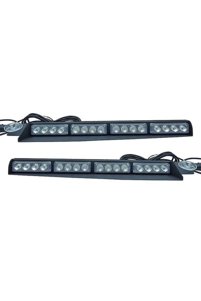 Drs Tuning Çakar lamba vantuzlu 2'li set 12-30v kırmızı-mavi / LAPA542