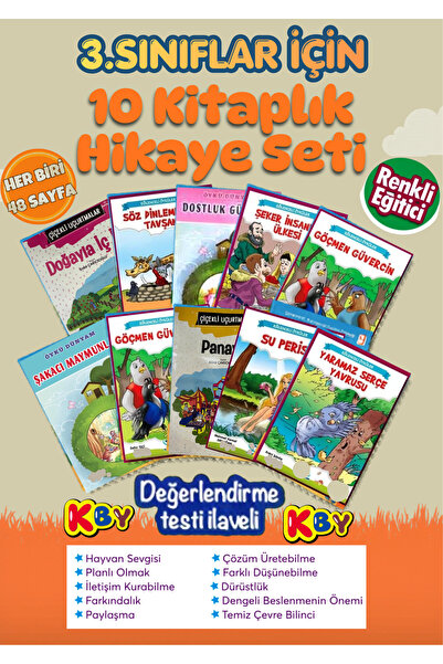GÖNÜL YAYINCILIK 3.sınıflar Için Karma Çocuklara Okumayı Sevdiren 10'lu Süper...