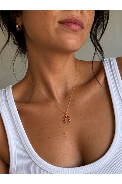 sirius jewelry 925 Ayar Gümüş Şans Nalı Kolye