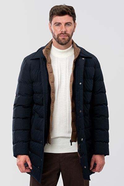 D'S Damat Ds Damat Regular Fit Lacivert Düz Mont