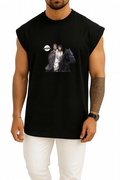 Bahriyeli Collection Oversized Outlander Foreign Drama Character Chest Printe...