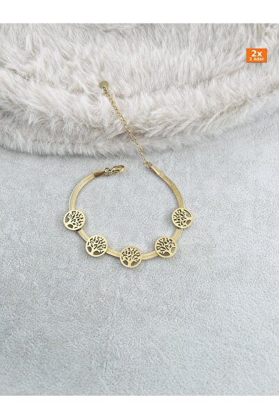Bozhi Steel Bracelet Bl Gold Business Woman Style