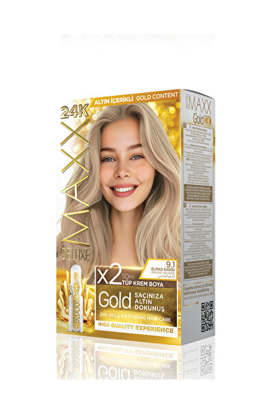 MAXX DELUXE Golden Beauty Set Saç Boyası 9.1 Elmas Sarısı
