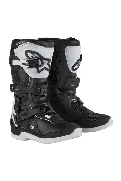 Alpinestars TECH 3S Kros Genç Motosiklet Botu Beyaz Siyah