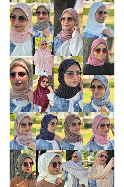 ALDAIYR 18 قطعة - وشاح جاكار جاز 120×120 قطن