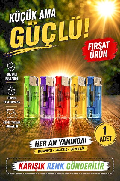 garaccu Şeffaf Manyetolu Çakmak Doldurulabilir Orta Boy 1 Adet