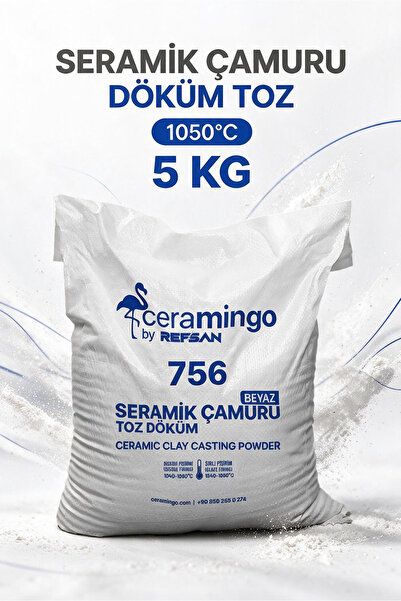 Ref-San 756 Seramik Çamuru Döküm Toz (1050°C) - 5 Kg