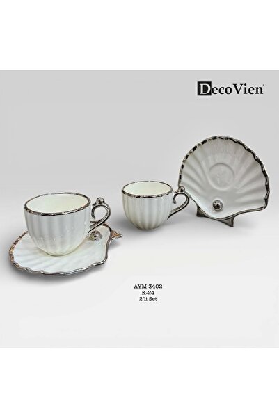 konak alışveriş Konak 3402 -Coffee Cup 2-Piece Porcelain -Aymet