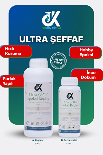 ERKON KİMYA Ultra Şeffaf Hobi Epoksi 1,5 Kg
