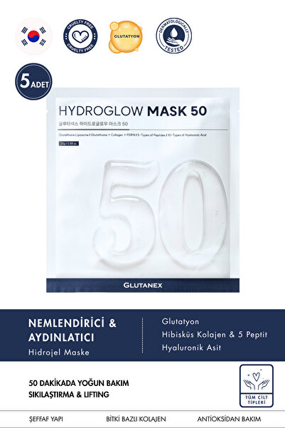 GLUTANEX HydroGlow Mask 50 – Glutatyon & PDRN İçerikli Aydınlatıcı Sıkılaştır...