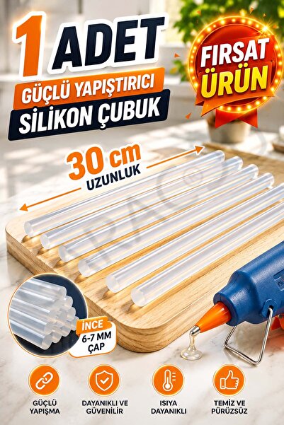 garaccu İnce Mum Silikon Çubuk 30 cm 1 Adet