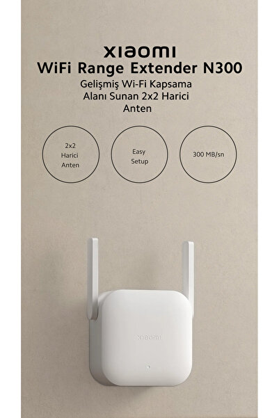 Xiaomi Wifi Pro Sinyal Yaklaştırıcı Güçlendirici N300 (Xiaomi Türkiye Garantili)