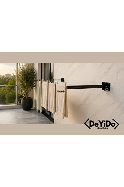 DeYiDo Katlanabilen Çamaşır Kurutma Askılığı Metal Katlanır Balkon İç ve Dış Mekan Dayanıklı Çok Amaçlı Askılık