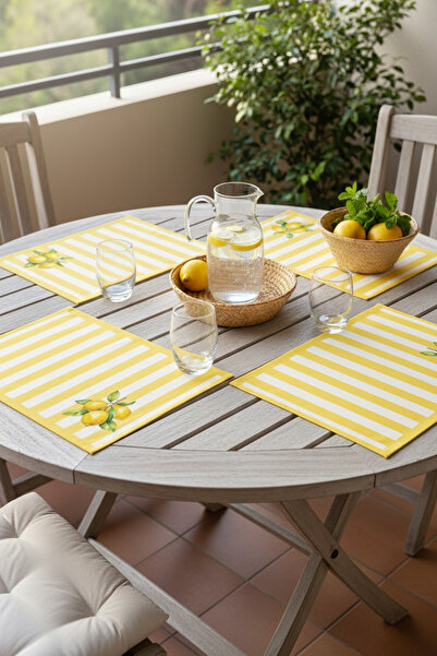 Softifyhome 4’lü Amerikan Servis Takımı Raşel Kumaş 35x50 cm Dijital Baskılı ...