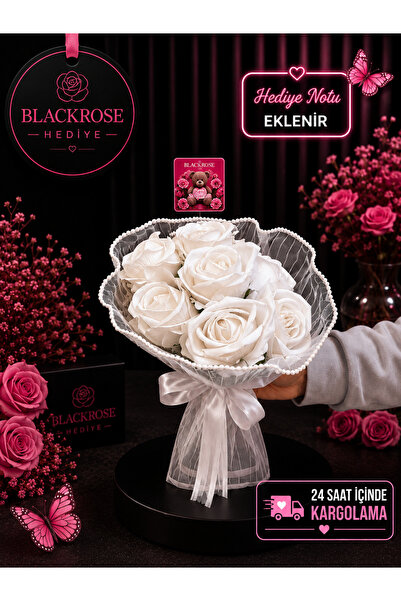 blackrosehediye KADİFE GÜL BUKETİ FIRFIRLI TÜLLÜ - GELİN ELİ - SEVGİLİYE HEDİ...