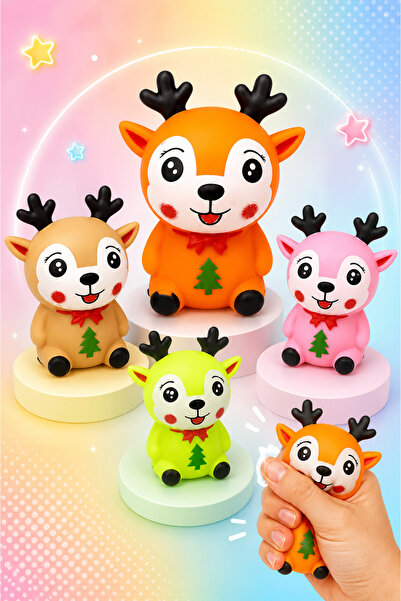 MİNGODAN Duyusal Oyuncak Squishy Geyik Stres Oyuncağı Sıkılabilir Fidget Oyun...