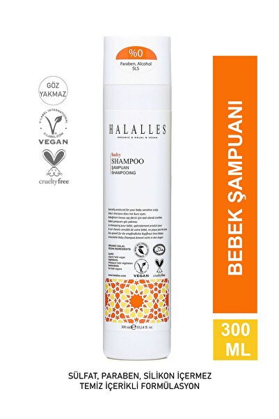 Halalles Baby Shampoo, Non-Stinging, Organic and Natural Ingredients, Sulfate...