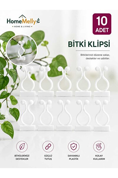 aselcsr “Bitki & Sarmaşık Tutucu Duvar Klipsi – 4 cm 10 Adet Yapışkanlı Bahçe...