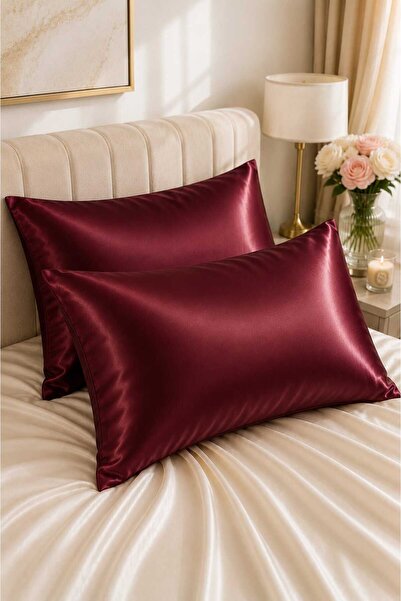 Deko Dekor 100% saten 50x70 cm 2 komada burgundijske satenske jastučnice