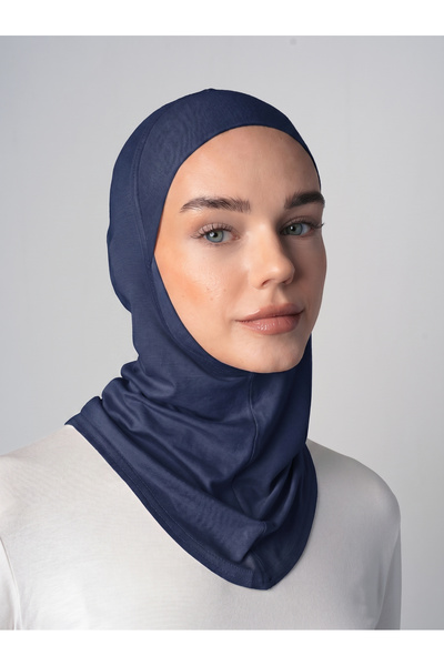 Ecardin Large Hijab Bonnet - Lycra Hijab with Practical Neck Collar Ready Spo...